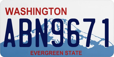 WA license plate ABN9671