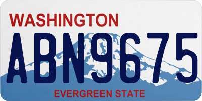 WA license plate ABN9675