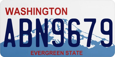 WA license plate ABN9679