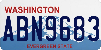 WA license plate ABN9683
