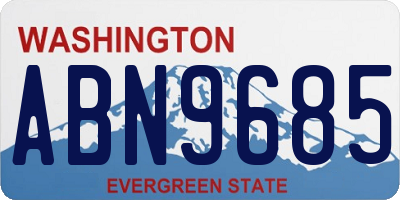 WA license plate ABN9685