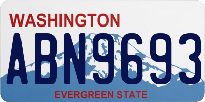 WA license plate ABN9693