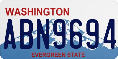 WA license plate ABN9694
