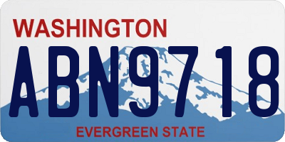 WA license plate ABN9718