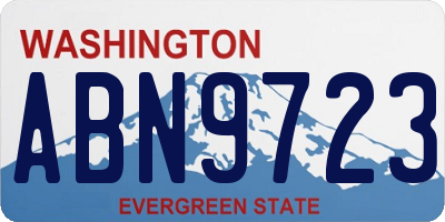 WA license plate ABN9723