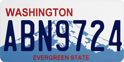 WA license plate ABN9724