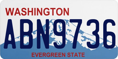 WA license plate ABN9736