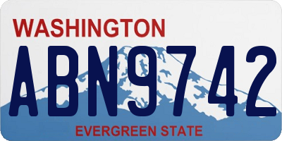 WA license plate ABN9742