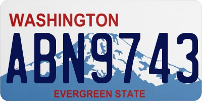 WA license plate ABN9743