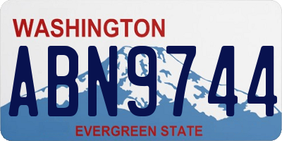 WA license plate ABN9744
