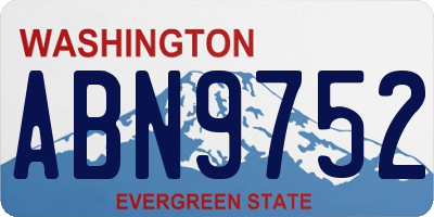 WA license plate ABN9752