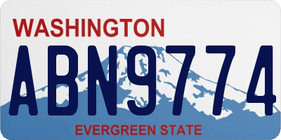 WA license plate ABN9774