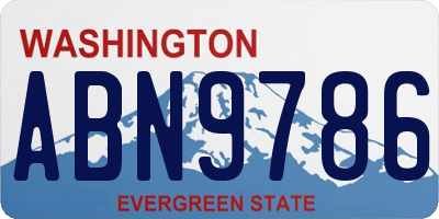 WA license plate ABN9786