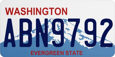 WA license plate ABN9792