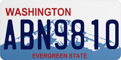 WA license plate ABN9810