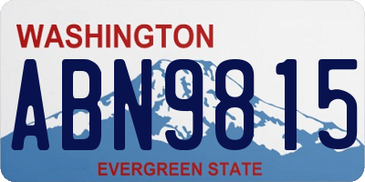 WA license plate ABN9815