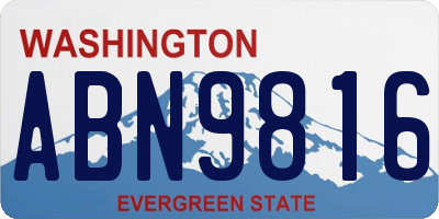 WA license plate ABN9816