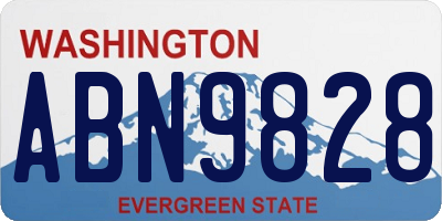 WA license plate ABN9828
