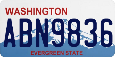 WA license plate ABN9836