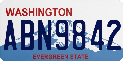 WA license plate ABN9842