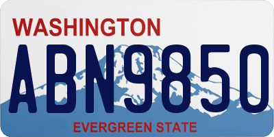 WA license plate ABN9850