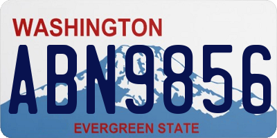 WA license plate ABN9856