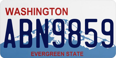 WA license plate ABN9859