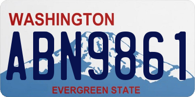WA license plate ABN9861