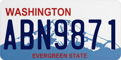 WA license plate ABN9871
