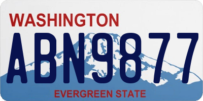 WA license plate ABN9877