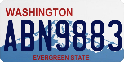 WA license plate ABN9883