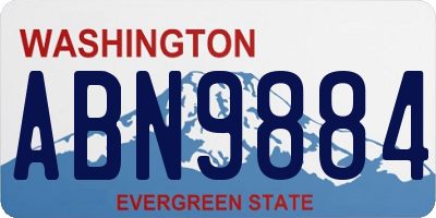 WA license plate ABN9884