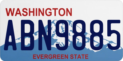 WA license plate ABN9885