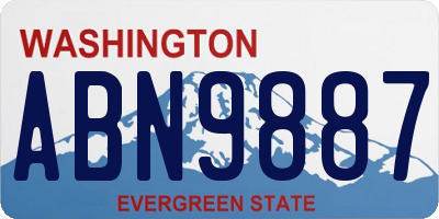 WA license plate ABN9887