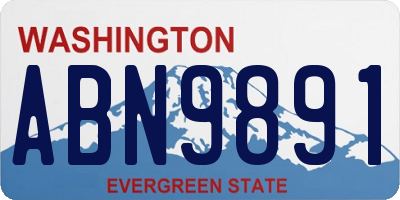 WA license plate ABN9891