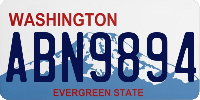 WA license plate ABN9894