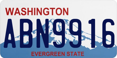 WA license plate ABN9916