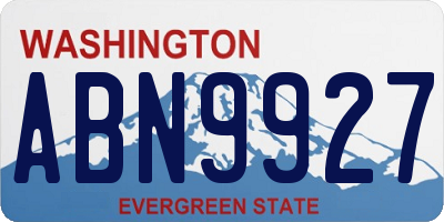 WA license plate ABN9927