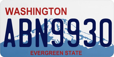 WA license plate ABN9930