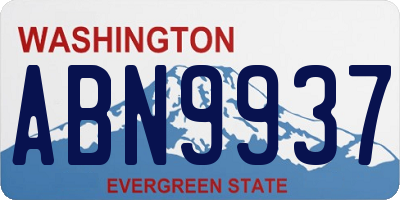 WA license plate ABN9937
