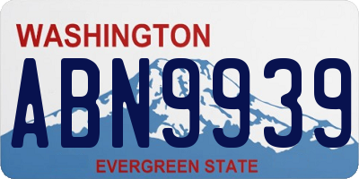 WA license plate ABN9939