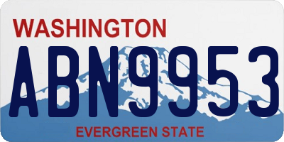 WA license plate ABN9953