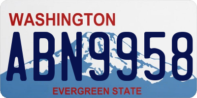 WA license plate ABN9958