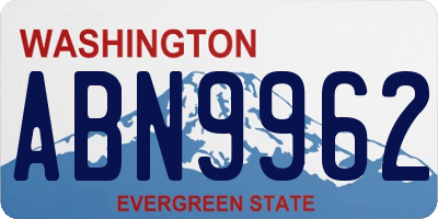 WA license plate ABN9962