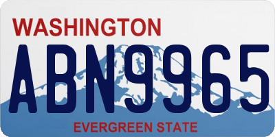 WA license plate ABN9965