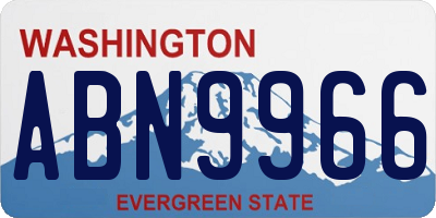 WA license plate ABN9966