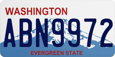 WA license plate ABN9972