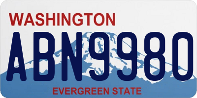 WA license plate ABN9980