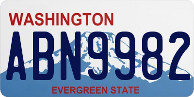 WA license plate ABN9982