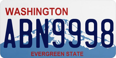 WA license plate ABN9998
